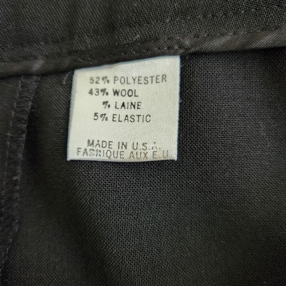 *Women's Theory Wool Blend Black Button-down Skirt Size 4 - Picture 4 of 6